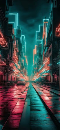 vibrant neon cityscapes wallpapers