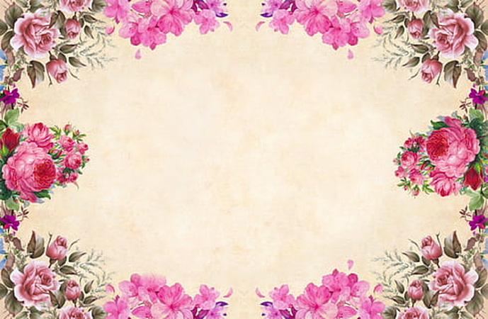 vintage flower background with botanical blossoms