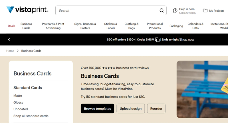 vistaprint business card maker