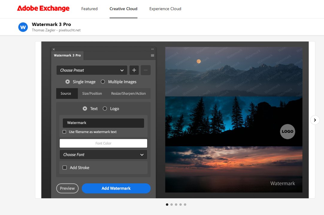 Watermark 3 Pro Photoshop plugin for adding watermarks