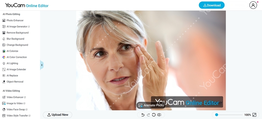 get clear skin with youcam online
