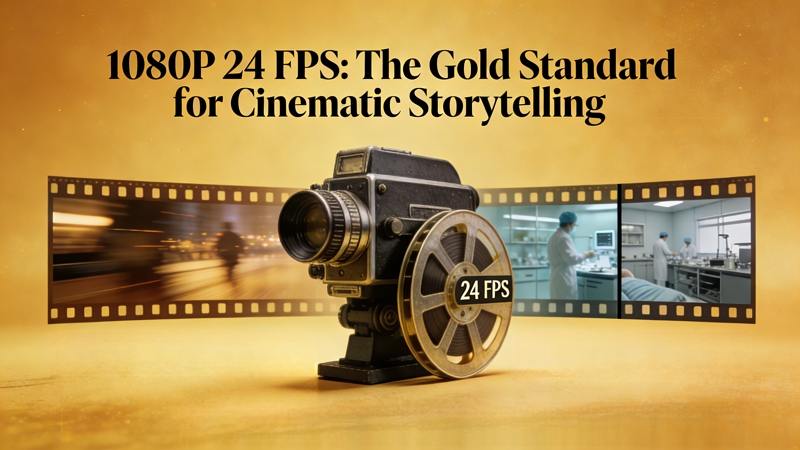 1080p 24fps cineastischer Filmstil Bildrate Beispiel
