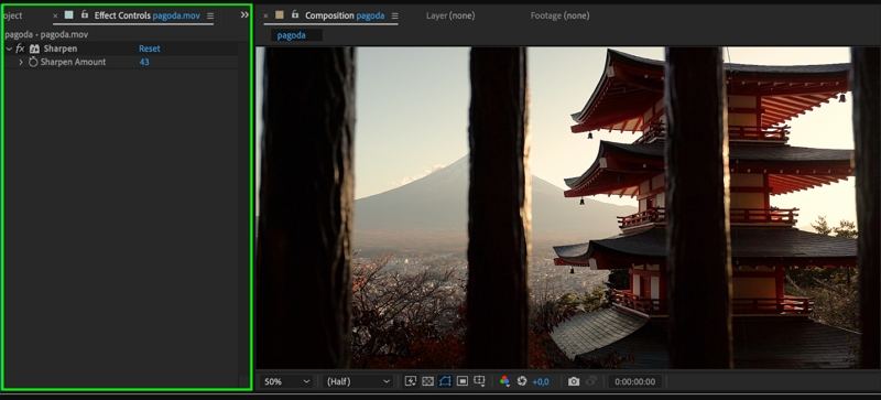 adjust sharpen effect