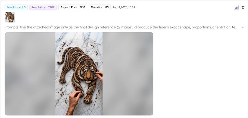 AI wooden animal video