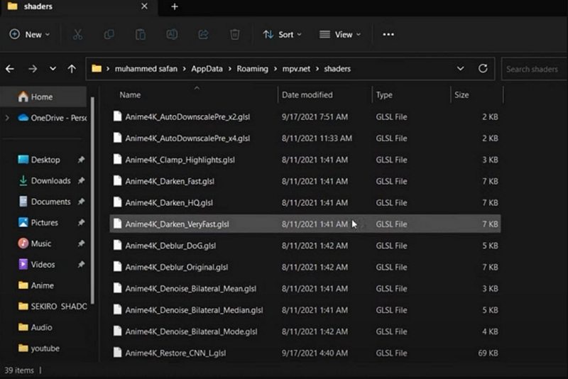 shaders do anime4k para mpv