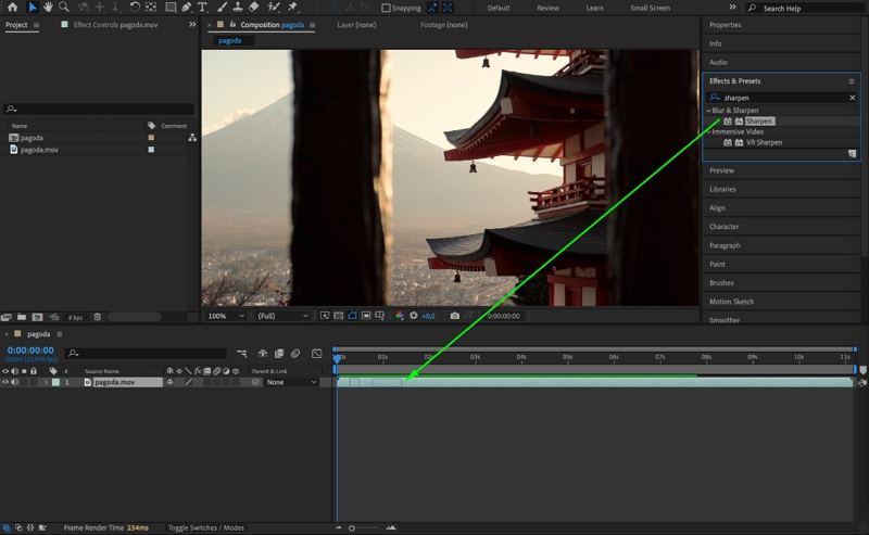 aplicar efeito sharpen