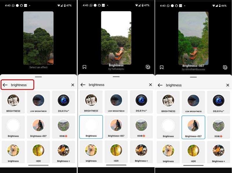 brightness or hdr effects