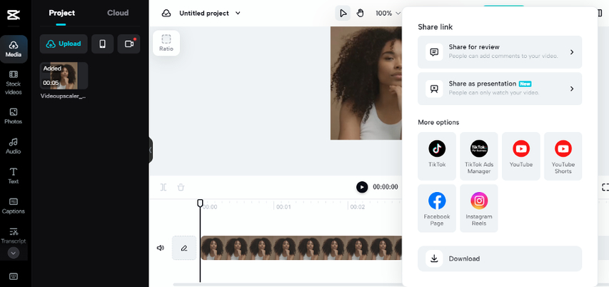 Enhancing video quality with CapCut's online AI tools
