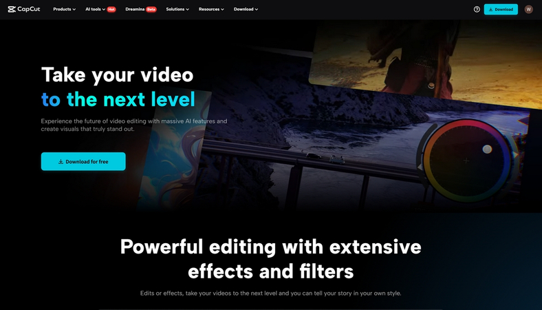 CapCut mobile video editor for rapid editing of UGC content