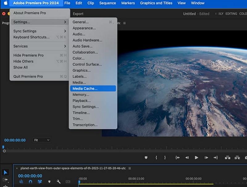 clear media cache in premiere