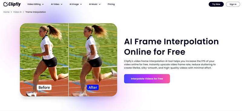 clipfly frame interpolation