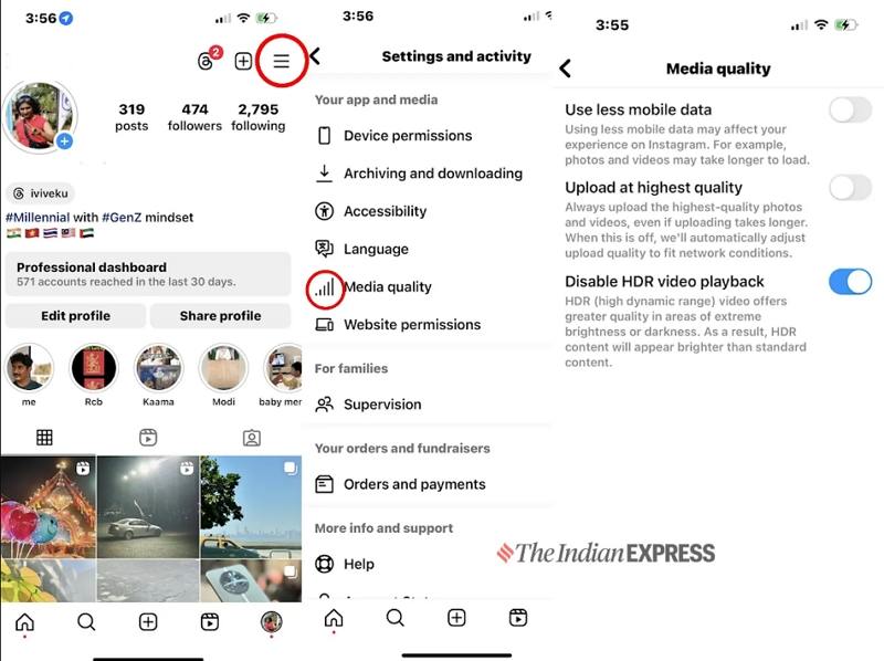 disable hdr video instagram