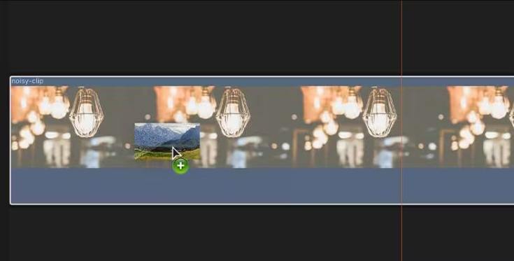 drag the effect to remove grainy video