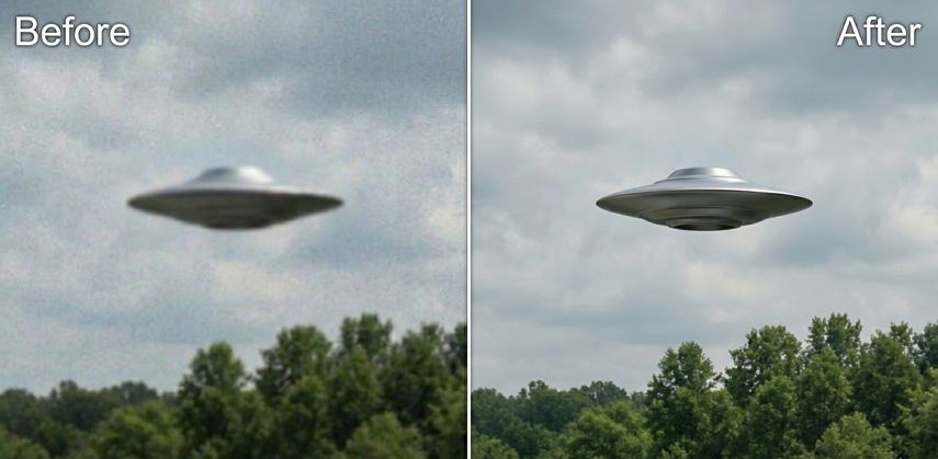 enhance blurry UFO video