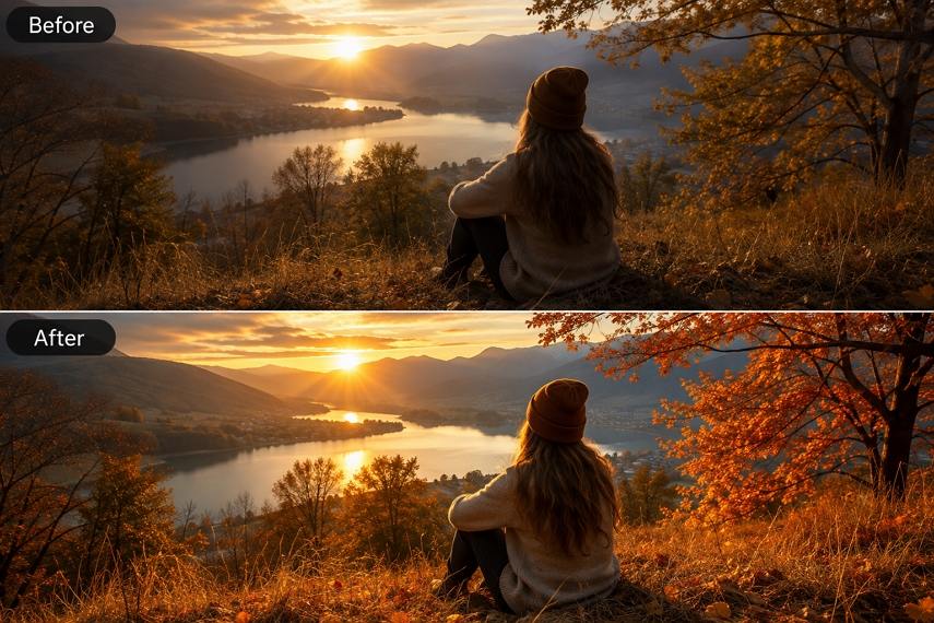 Herbstvideos aus der „Goldenen Stunde“ optimieren