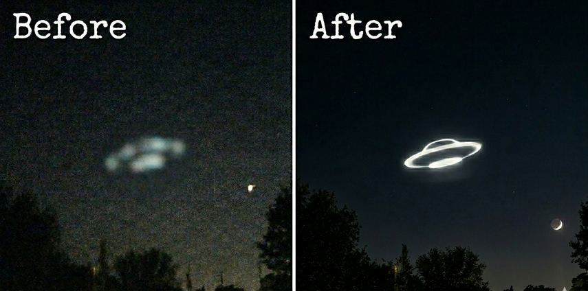 enhance old UFO video