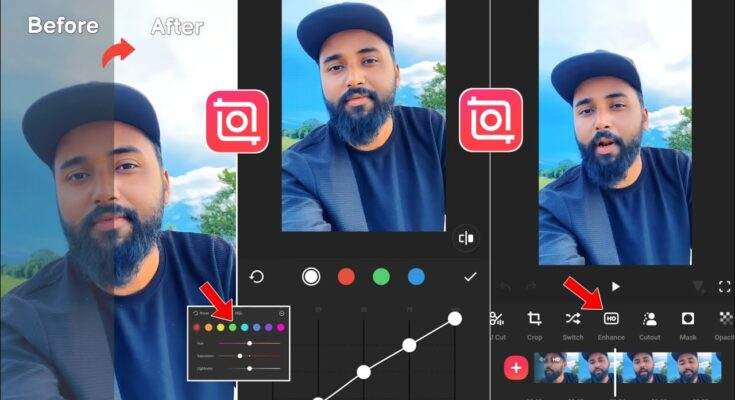 enhance blurry video on iphone with inshot app