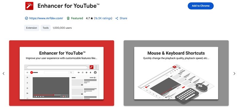 enhancer for youtube chrome