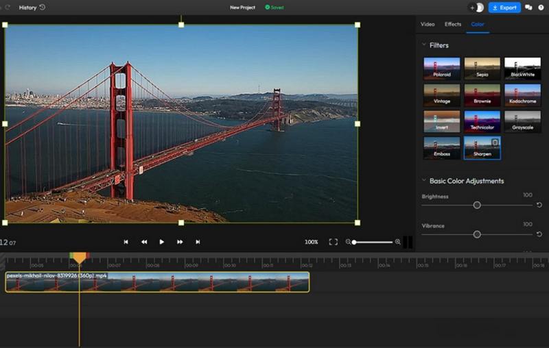flixier sharpen video