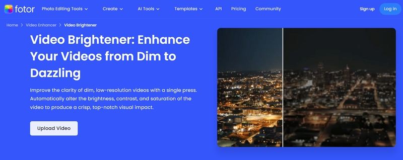 fotor video brightener