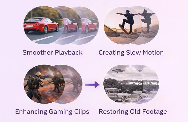 Anwendungsbereiche fuer Video Framerate erhoehen und Zeitlupe