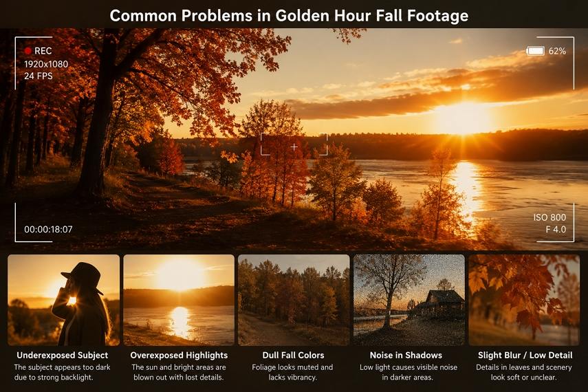 Golden hour fall video common problems