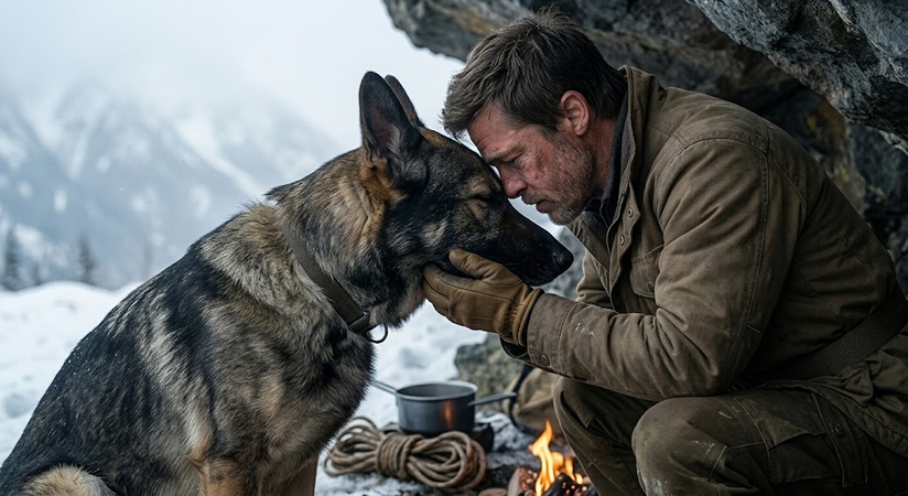 براد بيت في دور جيمس بيلمونت مع أودين في Heart of the Beast