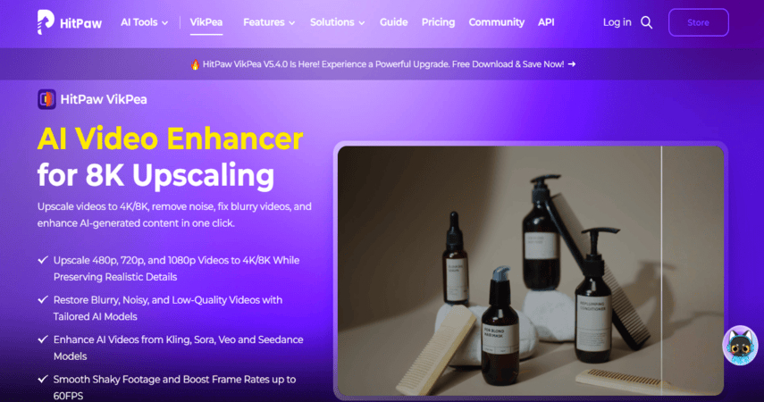 HitPaw VikPea AI Video Enhancer interface