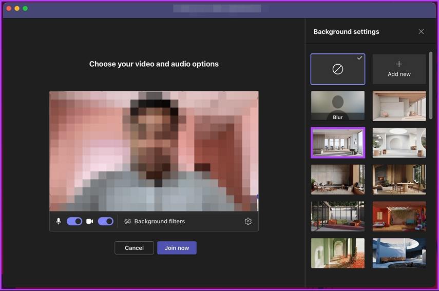 disable video background effects in MS Teams