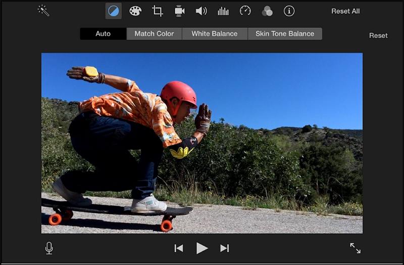 imovie color balance auto