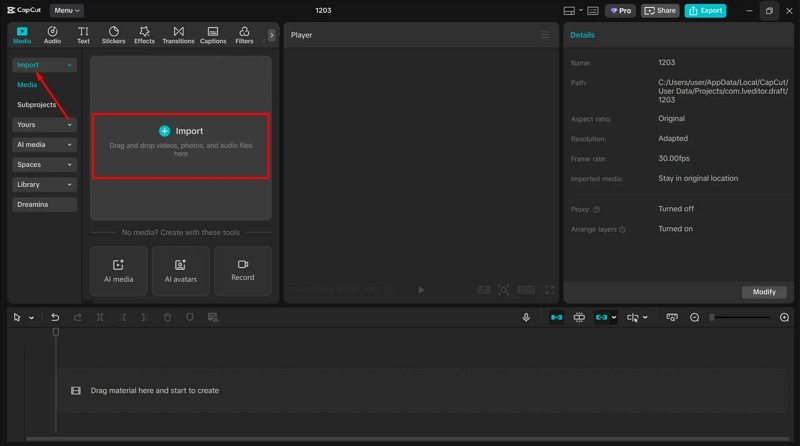 import video to capcut