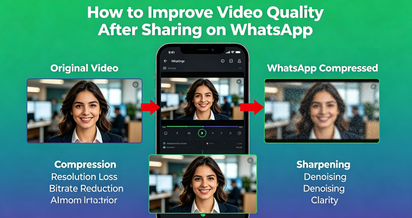 WhatsApp video compression quality loss comparison guide
