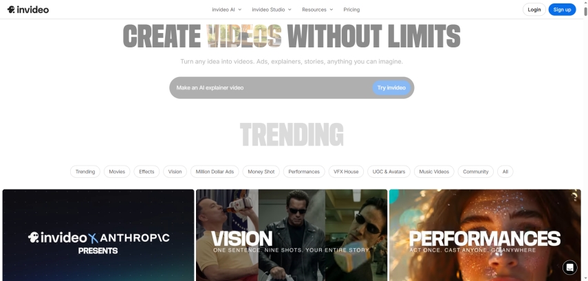 invideo ai video generator