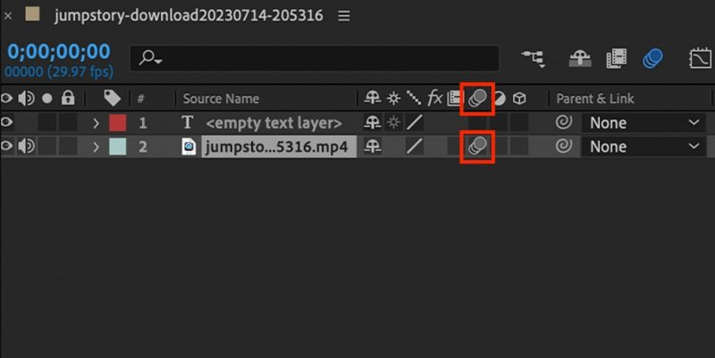 motion blur icon after effect