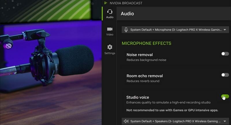 nvidia broadcast app studio voice