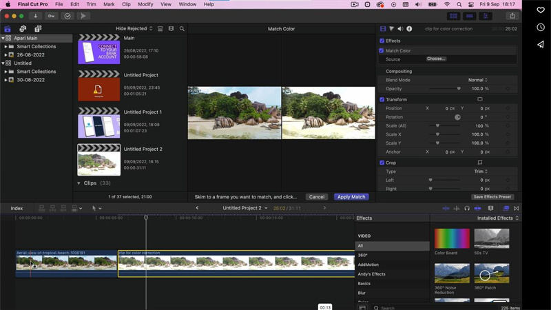 fix overexposed video in final cut pro