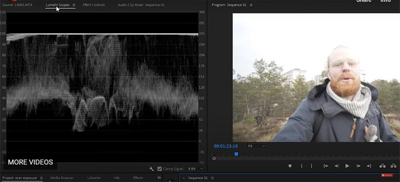 fix overexposed video in premiere pro