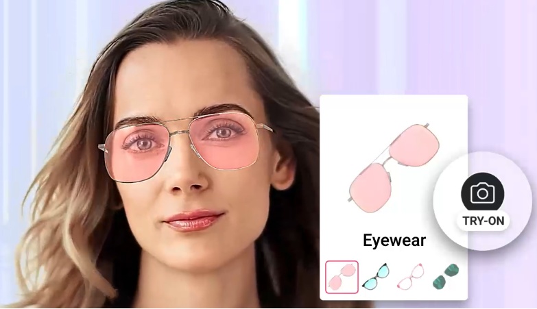 perfect corp online ai glasses virtual try on