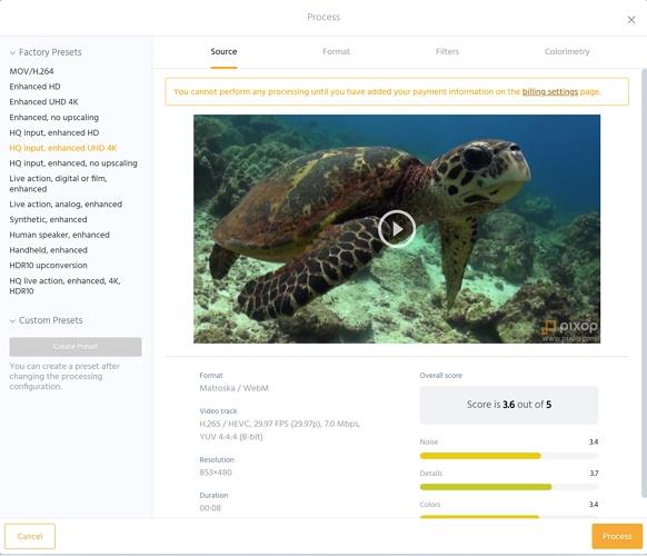 upscale video to UDH 4K in pixop