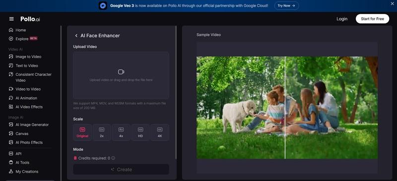 Pollo AI Face Enhancer