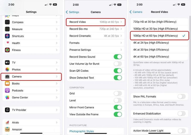 record hdr video iphone