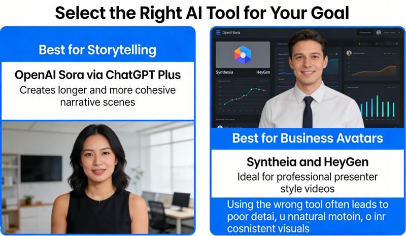 select the right ai tool for generation