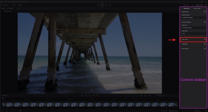 topaz video ai sdr to hdr model