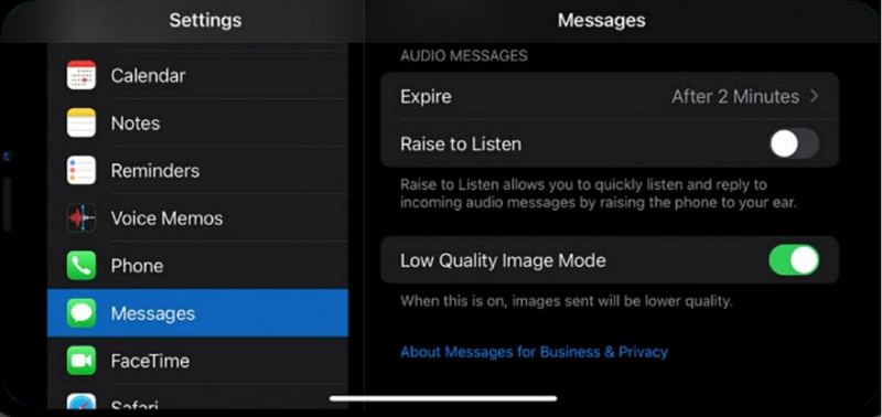turn off low quality image mode