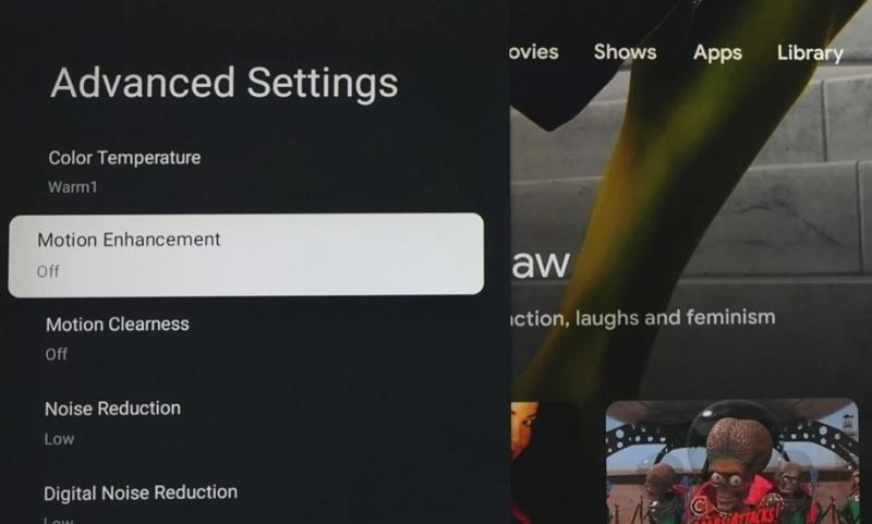 turn off motion smoothing