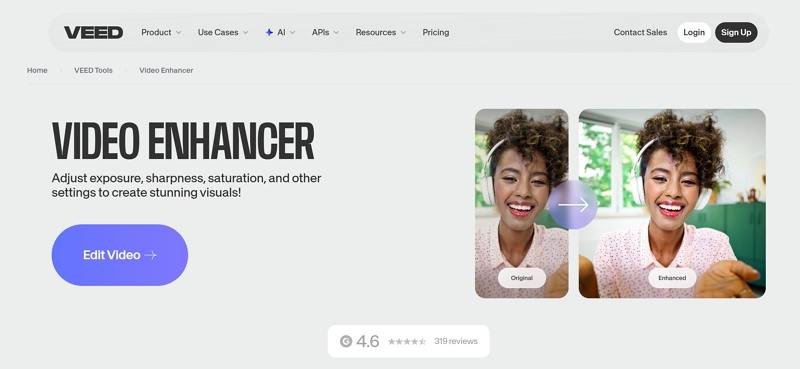 veed io video enhancer