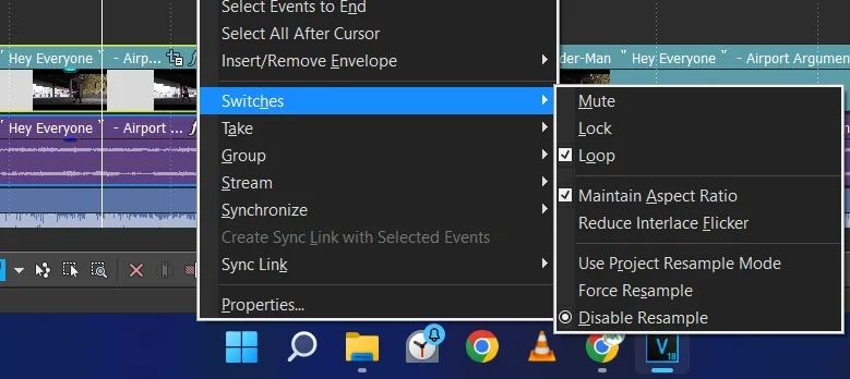 vegas pro disable resample