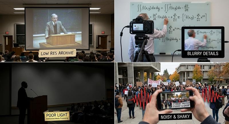 video quality problems in campus recordings