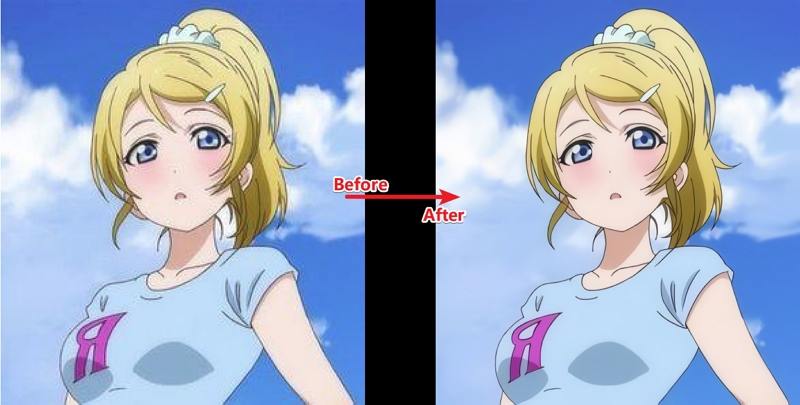 waifu2x upscale video