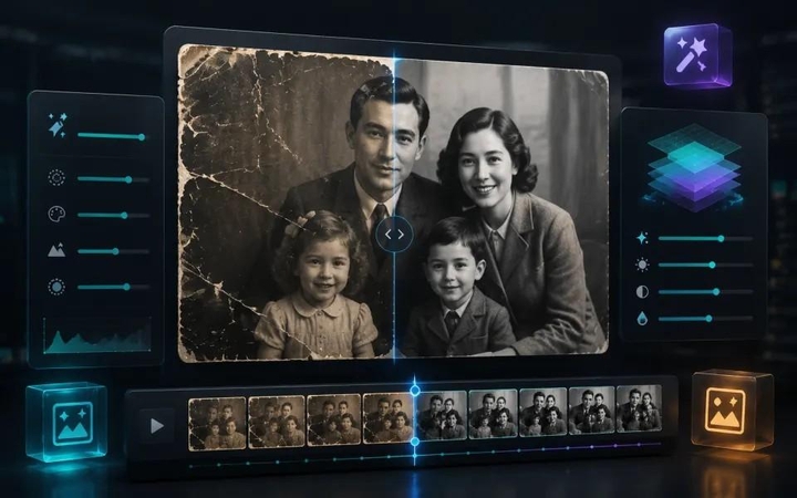 ArtPlayer AI Video Upscaler interface showing AI video enhancement process